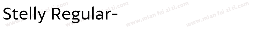 Stelly Regular字体转换